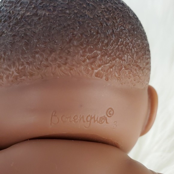 Berenguer Ethnic African American Black Chubby Baby Doll Wearing Diaper 10" - Picture 7 of 8